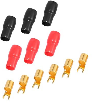 Partuto 3 Pair Car 4 Gauge Strip Spade Terminal Adapter for Speaker Wire Replacement