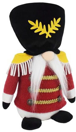 zuousxbs Bambole del Soldato dei Cartoni Animati con Bottoni Schiaccianoci Natale Gnomi Peluche Figure Toy Decorazioni per Casa da Collezione