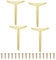 sourcing map 4Pcs Metal Furniture Legs, 10 Triangle Replacement Couch Dresser Legs Furniture Feet for Bed Table Cabinet Sofa(Titanium)