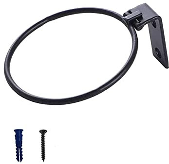 Hapivida Blumentopfhalter Ringe, Wand Pflanzenhalter Metall Pflanzenaufhänger Schwarzer Pflanzgefäß Haken Hängehalterung für den Innen und Außenbereich (10 cm)