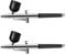 BRCUAT Lot de 2 aérographes portables à action avec buses de 0,3 mm pour modélisme, gâteau, ongles, voiture, peinture à jet d'encre - Noir