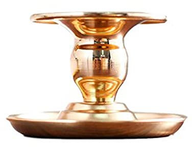 ZHZXBDGQ Bougeoir en laiton et métal doré, photophore vintage pour mariage, photophore sur pied pour piliers, bougeoirs de thé et bougies pour décoration de Noël