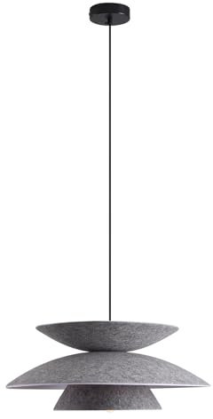 PIOUTNF E27 Pendelleuchten, Kreativ Modern Minimalistisch Hängelampe, Esstischlampe, Wohnzimmerlampe, Schlafzimmer Pendelleuchten, für Wohnzimmer, Küche, Schlafzimmer, Büro, Grau, Ohne Leuchtmittel