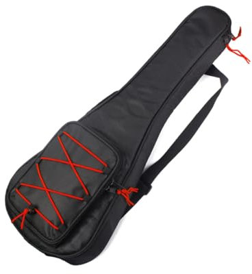 CIMAXIC Gitarrentasche Mit Dickem Polster Für Optimalen Schutz Aus Kordelstoff Mit Schultergurt Und Taschen Für Zubehör