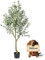 crafity Künstlicher Olivenbaum 150cm Kunstpflanze wie echt Üppig Künstliche Pflanzen Olivenbaum Deko Kunstbaum für Wohnzimmer Schlafzimmer Büro
