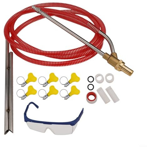 Homeponnew Ensemble de sablage polyvalent pour nettoyeur haute pression – Avec tuyau de 3,8 m, 4 buses – Dissolvant de peinture graffiti antirouille inclus