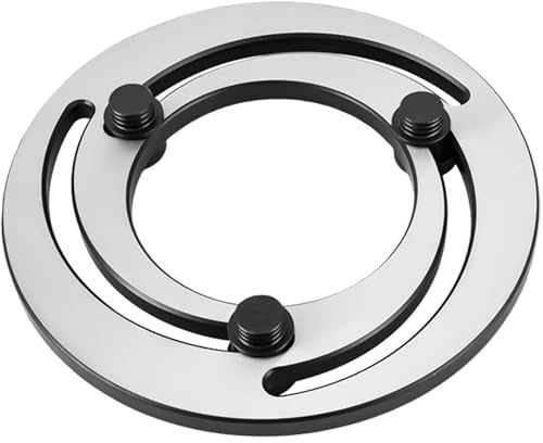 YiAndeli Mandrino A Tre Griffe 4-15 Pollici Regolabile in Acciaio Idraulico Anello di Alesatura A Ganasce per CNC Mandrino per Tornio Riparazione del Foro Dispositivo Ad Artiglio Silver, 12in