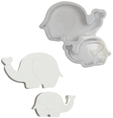 Stampo in silicone riutilizzabile a forma di elefante strumenti per la creazione di figurine animali per figurine in cemento cemento e realizzazione di stampi in silicone per uso alimentare