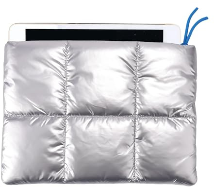 Bolsa para iPad, 31x23cm Aislamiento Térmico Estuche para Tablet Funda Exterior Cálida Estuche por Tableta 11 Pulgadas Lector Electrónico a Evitar Sobrecalentamiento Enfriamiento (Plateada)