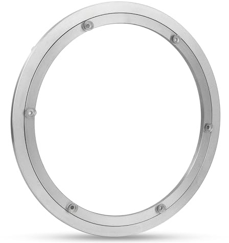 Songella Drehtellerlager aus Aluminiumlegierung Drehtellerlager aus Aluminiumlegierung Strapazierfähig Schwenkbar Lazy Susan Glatte Drehplatte für Restaurant (12 Inch)