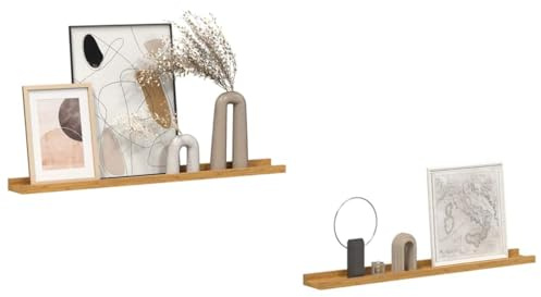 vidaXL Wandregal Wandhalterung 2 STK. Beige 80 x 9 x 3 cm