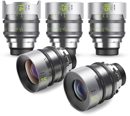 NiSi Athena Tuned Prime Limited Edition PL Mount – Full Frame Cinema Lens Kit 14/25/35/50/85mm – Vintage Cine Look – 199 Sets weltweit – inkl. Hard Case
