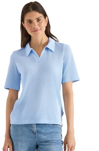 Cecil Damen Kurzarm Poloshirt in Unifarbe