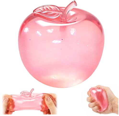 Pomme Rose Stress Relief Toy,Jouet Anti Stress Souple en TPR