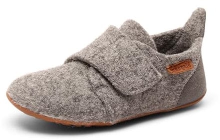 Bisgaard Hausschuhe-Wool Velcro, Mocassins Mixte Enfant, Gris (70 Grey), 36 EU
