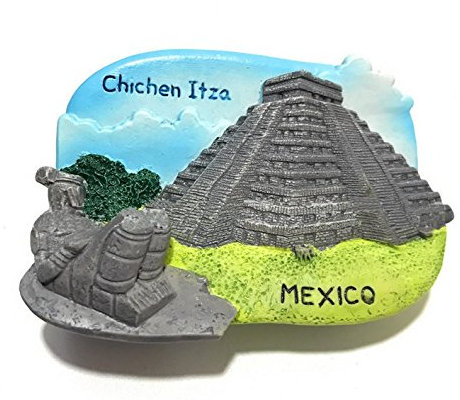 Chichen Itza Mexiko 3D-Kühlschrankmagnet, Reise-Souvenirs, Kunstharz, Heimdekoration, Mexiko-Kühlschrankmagnet, Aufkleber