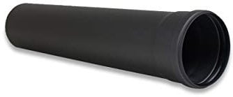 LANZZAS Pelletrohr 500 mm Verlängerung - im Durchmesser 100 mm - Farbe: schwarz - inklusive Silikon-Dichtring