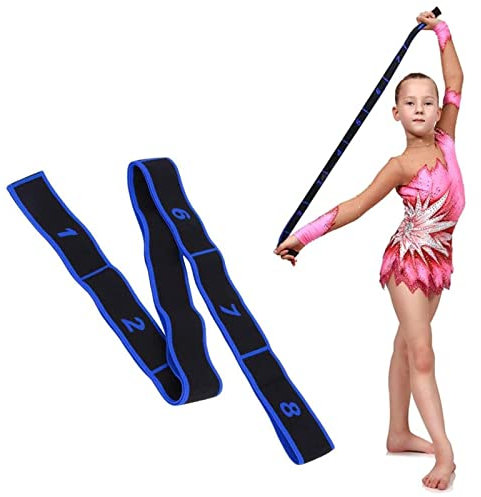 Yoga-Widerstand-Band, Yoga Stretch Gurt mit 8 Schleifen, Sport-Turnhalle-lateinischer Tanz-elastischer Ausdehnungs-Gurt-Eignungs-Übungs-Zuggurt, Hochelastischer Gymnastikband, Widerstandsbänder