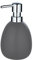 WENKO Seifenspender Polaris, nachfüllbarer Seifendosierer für Flüssigseife und Lotion aus hochwertiger Keramik, ideal für Badezimmer & Gäste-WC, 10 x 16,5 x 9,4 cm, Füllmenge 390 ml, Grau matt, 16 x 9 x 9.5 cm