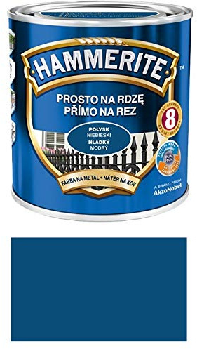 Hammerite Metal protection paint rust protection 0.7 l glossy (glossy blue)