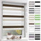 BelleMax Doppelrollo Klemmfix ohne Bohren & mit Bohren, 90x150cm(BxH), Weiß Creme Braun, Duo Rollo, Sonnenschutz lichtdurchlässig Blickdicht, Klemmrollo Fensterrollo, Rollos für Fenster und Tür