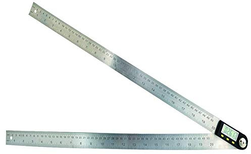 Digital Angle Finder Lineal Winkelmesser,LCD-Display Winkelmesser Mit Feststellknopf,Edelstahl Winkelmesser Für Holzbau Haus(0-20)