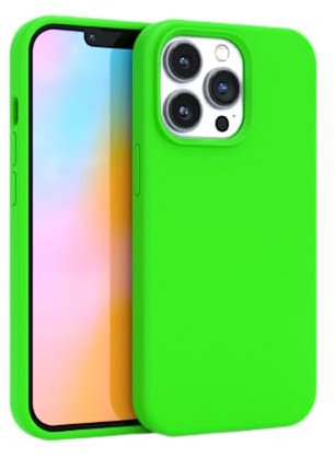 FELONY CASE - iPhone 12 / iPhone12 Pro Case - Neon Green Silicone Phone Cover | Liquid Silicone with Anti-Scratch Microfiber Lining, 360° Shockproof Protective Case for Apple iPhone 12 / iPhone12 Pro
