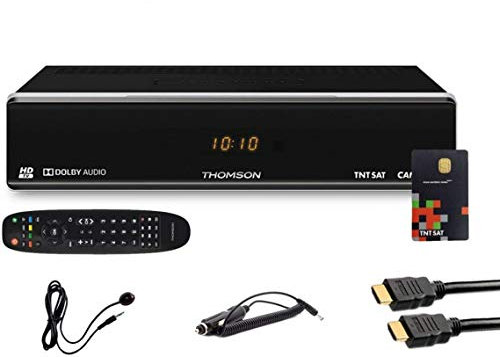 Thomson Récepteur TV Satellite HD + Carte TNTSAT V6 + Câble HDMI+ Câble 12V + Déport IR