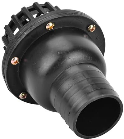 Clapet de pied de pompe à eau, clapet anti-retour plat basse pression en PVC noir, accessoires de pompe à eau pour machine à fluide(2in)