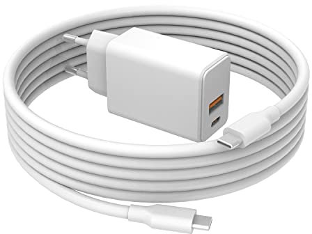 Cargador Rápido Compatible con iPad 11/10,9 Pulgadas 11 10 Generación A3355 A3356 A2757 A2777 A2696 2025 2024 USB Tipo C de 1,8 M Cable