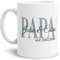 Tasse - Papa seit - zum selbst Gestalten mit Kindernamen und Geburtsjahren - Geschenk für den besten Papa - Keramiktasse, Weiß Glanz, 300 ml