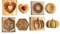Cookie Cutter Carved Wooden Mould Press Cookie Mold, Cookie Cutter Embossing Mold, Wooden Biscuit Cutter Cookie Presses Stamps DIY Halloween Thanksgiving Christmas (4 Pcs,)