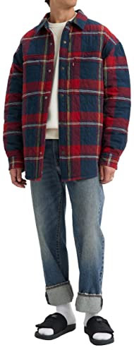 Levi's Herren Ingleside Overshirt , Gunnar Plaid Rhythmic Red, L