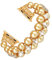 GEMEK Perla Bracciale Compatibile con Apple Watch Band 42/44/45/49mm iWatch Serie 9/8/7/6/5/4/3/2/1, Artificiale Elastico Stretch Bling Diamante Gioielli Cinturino di sostituzione per le (Oro lucido)