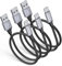 eyjiew Cable USB C corto [0,5 m, 3Pack], USB C QC3.0 Cable de carga tipo C trenzado de nailon de carga rápida compatible con Samsung Galaxy S20 S10 S10e S9 S8 S21 + Plus, A10e A20e A21s A51 A71