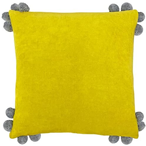 furn. Hoola Cushion Cover, Cotton, Yellow/Grey