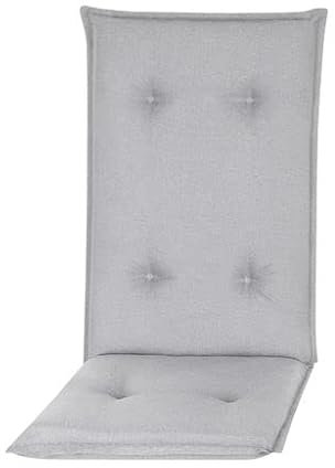 Pillows24 Gartenstuhlauflage Sitzkissen Stuhl Outdoor - 120x50x8 cm/Grau – Outdoor Sitzpolster für Balkon & Garten, wetterfestes Stuhlkissen für Klappstuhl, Terrassenstuhl & Gartenmöbel