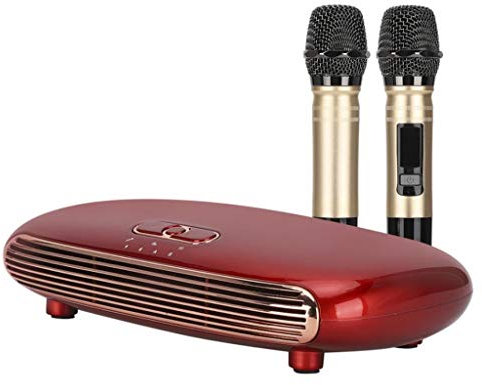 Samnuerly Smart Player Wireless Box Mixer System Mini Family Home Handheld Singing Machine Microphone for TV PC