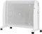 HOMCOM Calefactor Eléctrico 1000W/2000W Radiador de Mica con 2 Niveles de Potencia Termostato Regulable y 4 Ruedas para Sala de 15-20 m² Silencioso 79x27x54 cm Blanco