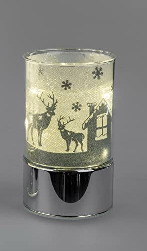formano Deko-Licht stehend mit Wintermotiv u. Timer Weihnachten Dekoration Fenster Schmuck (15 cm)