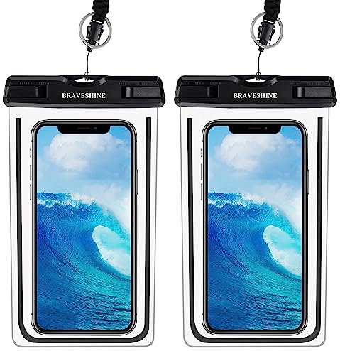 BRAVESHINE wasserdichte Handyhülle, IPX8 Unterwasser Handyhülle für Schwimmen, wasserfeste Handyhülle Kompatibel mit 14 13 12 11 Pro Max Mini, Samsung S23+ S22+ bis zu 6,7 Zoll
