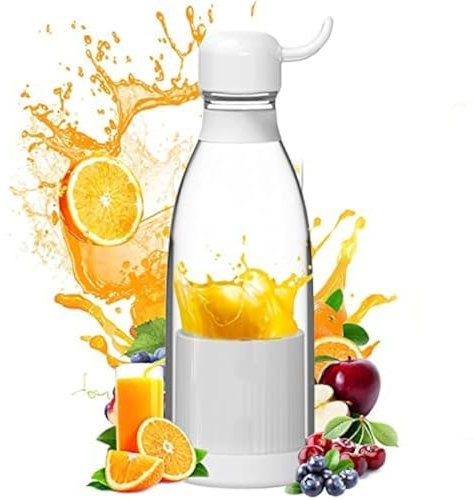 Smoothie Maker, Portable Blender Mini Jug Blenders, Blender Smoothie Juicer Maker, Mini Blender for Smoothie, Fast Fresh Juice Blender, Jug Shakes 350ml, Home/Gym/Travel (White)