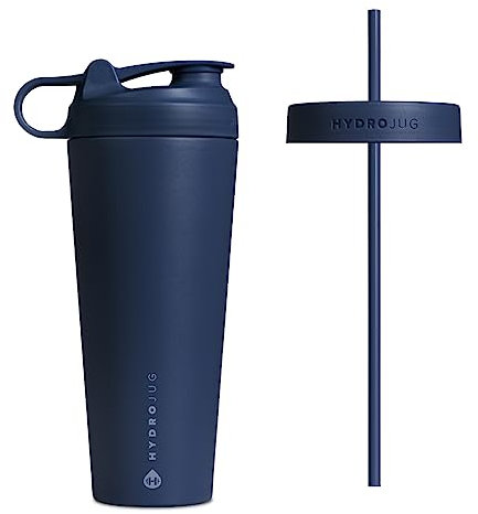 HydroJug Edelstahl-Shaker-Becher, 680 ml, perfekt für Protein-Shakes, Pre-Workout-Getränke, Eiskaffee, einfaches Mischen, vakuumisoliert, Becherhalter-kompatibel, BPA-frei, hält die Temperatur für