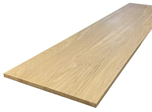 FORESTEA Tablette chêne Massif Pleines Lames 1200 x 500 x 20 mm FSC Mixte