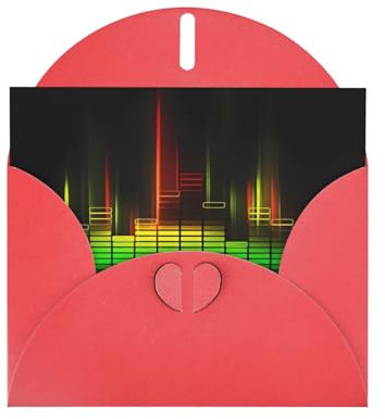 Coole Musik-Welle Grußkarten mit Umschlägen, blanko, Geburtstagskarte, Muttertagskarte, Hochzeit, Dankeskarten, Babyparty, Dankeskarten – niedliche Blanko-Notizkarten – für alle Anlässe