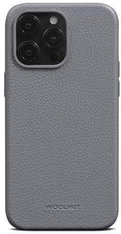 Woolnut Leather Case Cover for iPhone 15 Pro Max - Grey
