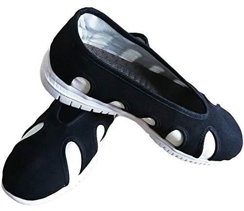 Rubruan Chinesische Buddhistische Mönche Schuhe - Buddhisten Schuhe Kampfkunst Wushu Kung Fu Tai Chi Qi Gong Wing Chun Training Turnschuhe Slipper Sneaker Gummisohle für Männer Frauen