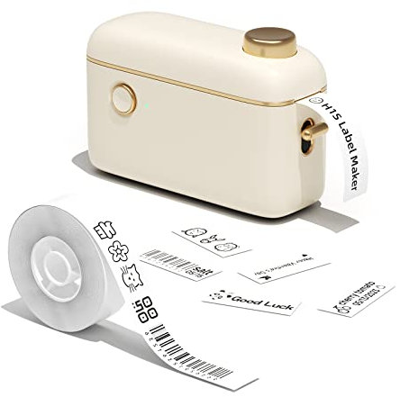 NIIMBOT H1S Bluetooth Etikettendrucker Selbstklebend,Beschriftungsgerät Handgerät Kompatibel with iOS & Android Phone,Mini Etikettiergerät für Zuhause, Büro und Kleinunternehmen