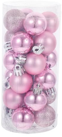Lot de décorations pour Ballons de Mariage, décorations de Bal de Fin d'année, Boules de Noël dorées, décorations Blanches, décorations à Suspendre, Rose, 8 cm