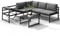 Mucola Gartenmöbel Set Aluminium Ecklounge 6-Fach verstellbare Rückenlehne Sitzgruppe variabel aufstellbare Elemente | wetterfest und rostfrei | extra Dicke Wasserabweisende Kissen